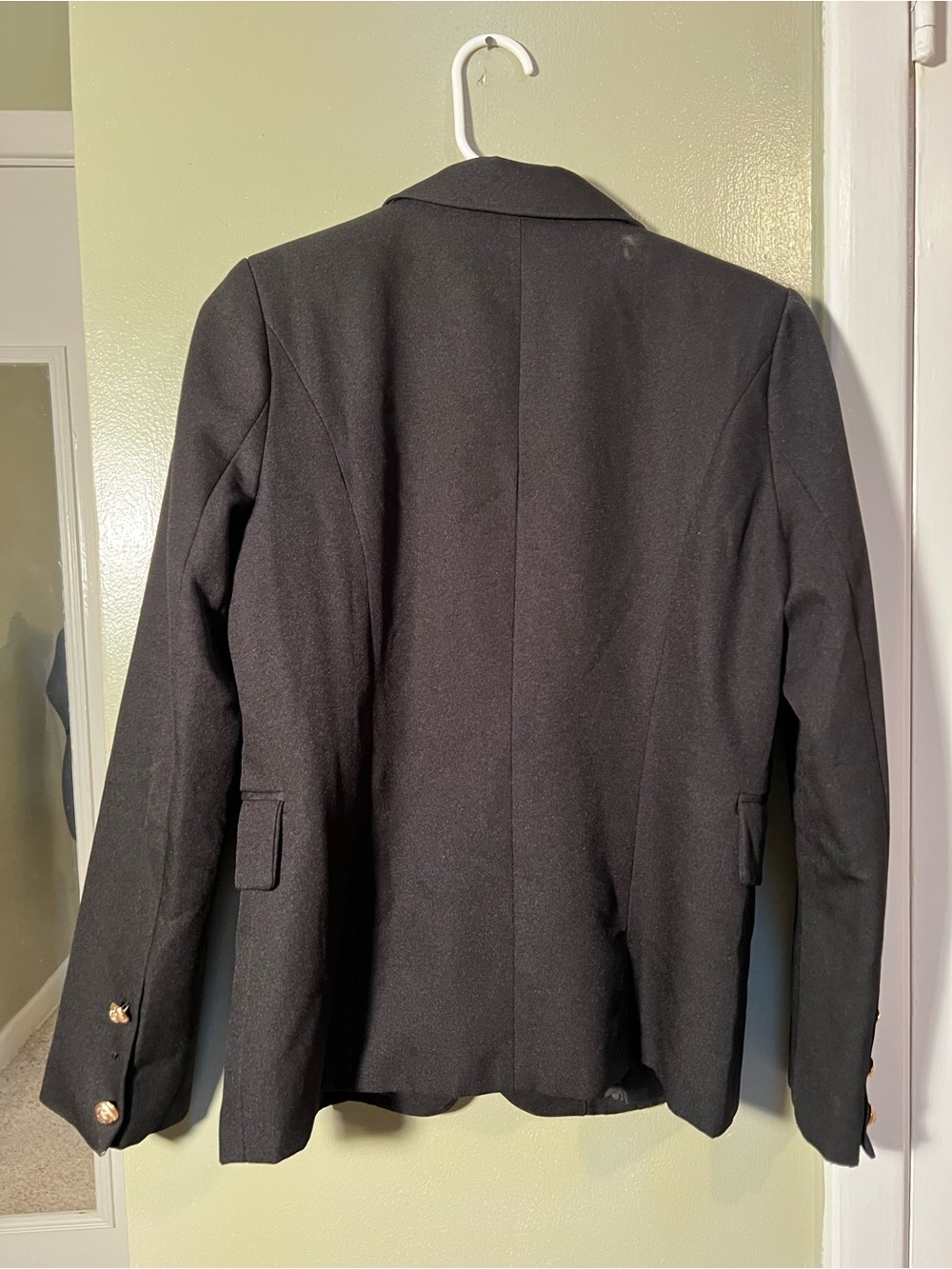 Lioness Women's Sz Medium Double Breasted Blazer with Gold Button Hardware Black - Picture 9 of 14